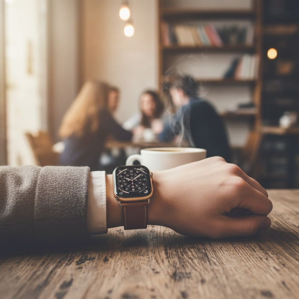 Äkta läderarmband för Apple Watch