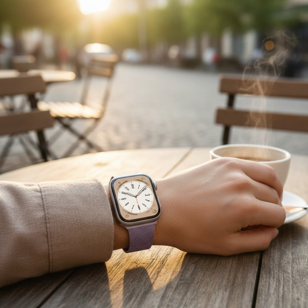 Elegant slim armband i metall för Apple Watch