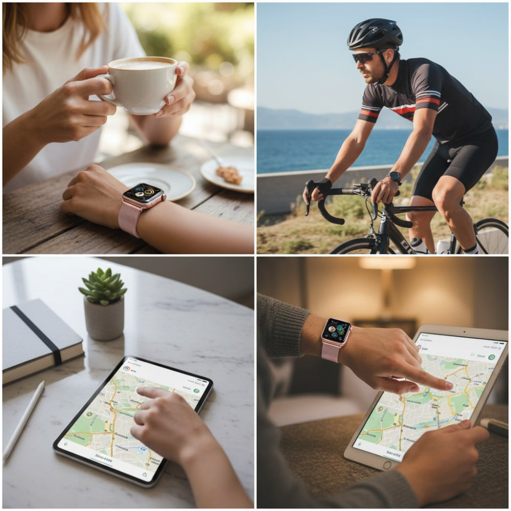 Magnetiskt stålarmband till Apple Watch 3–Ultra